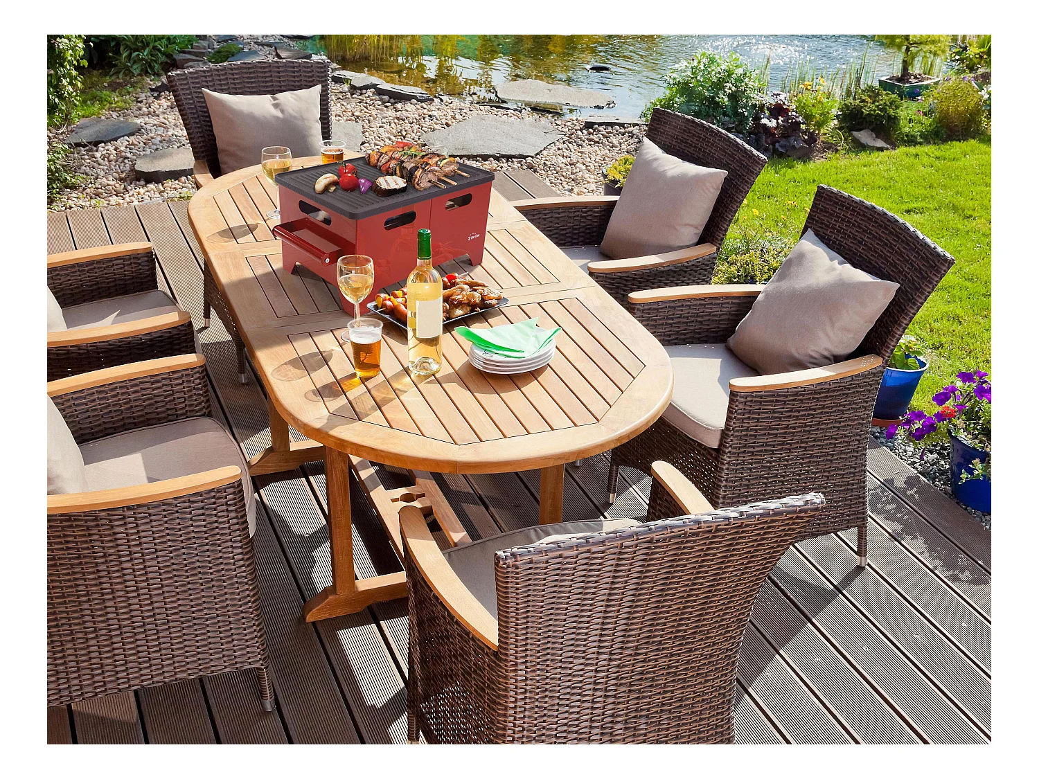 Ethanol barbecue 1.2L in zwart staal en ijzeren plaat