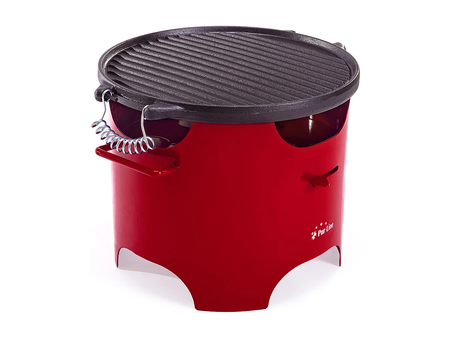 Barbecue à l'éthanol 0.5L en acier rouge