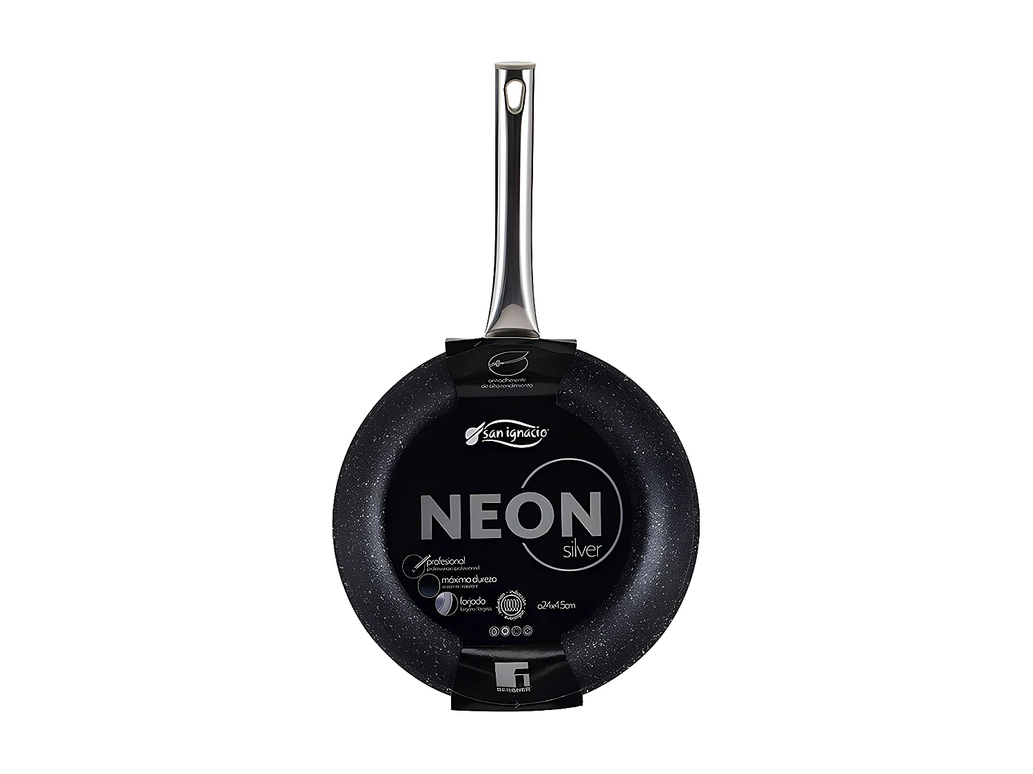 Poêle à griller en aluminium antiadhésif noir de 24 cm