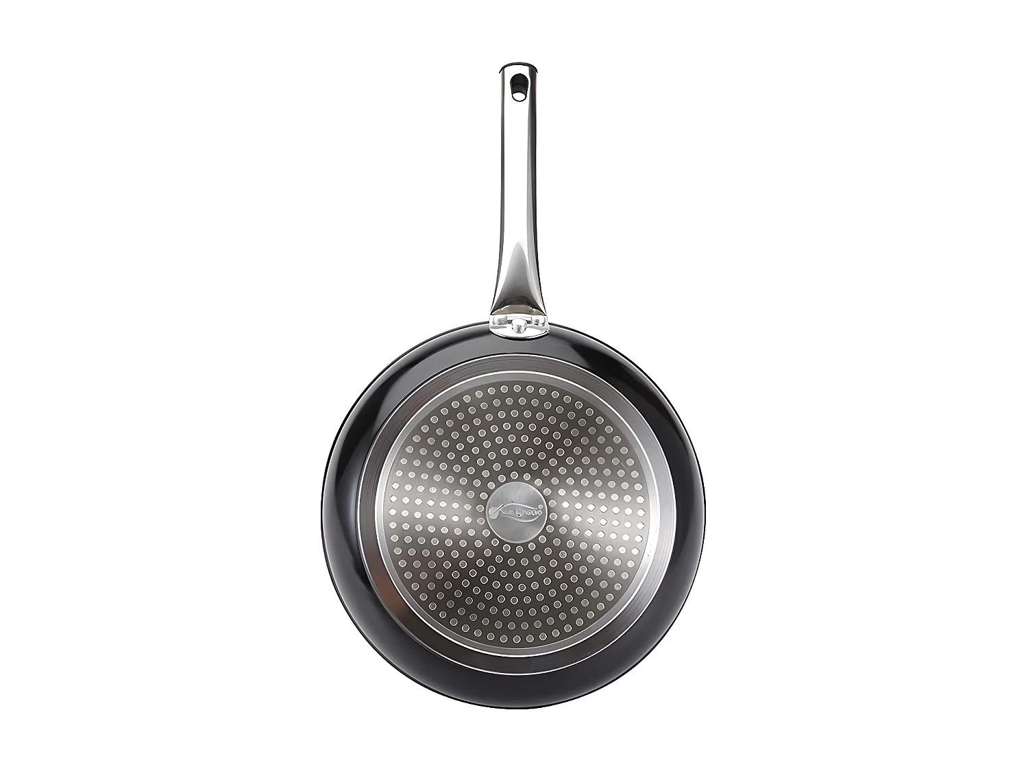 Poêle à griller en aluminium antiadhésif noir de 24 cm
