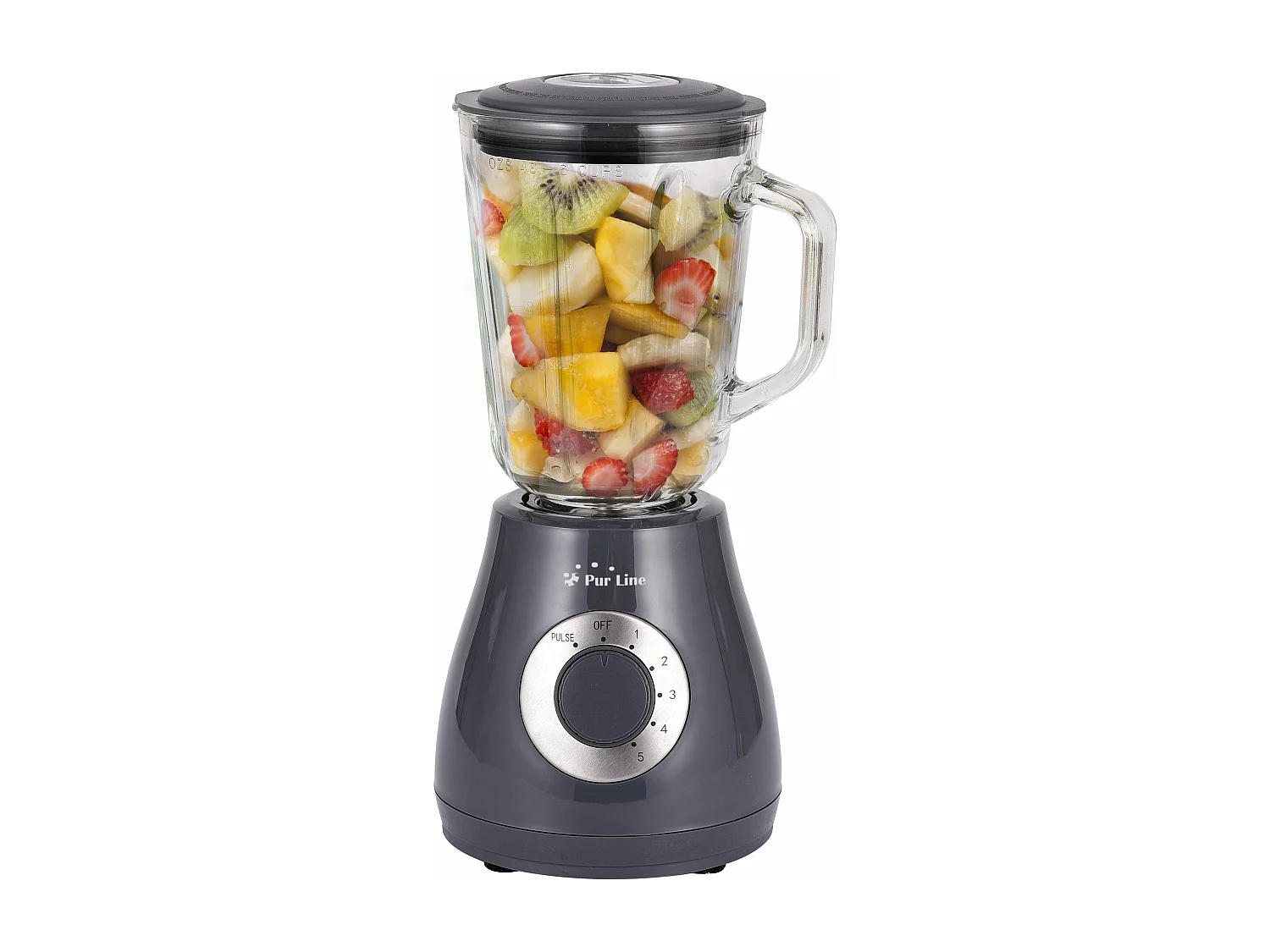 Liquidificador de jarro de vidro com 5 ajustes de velocidade