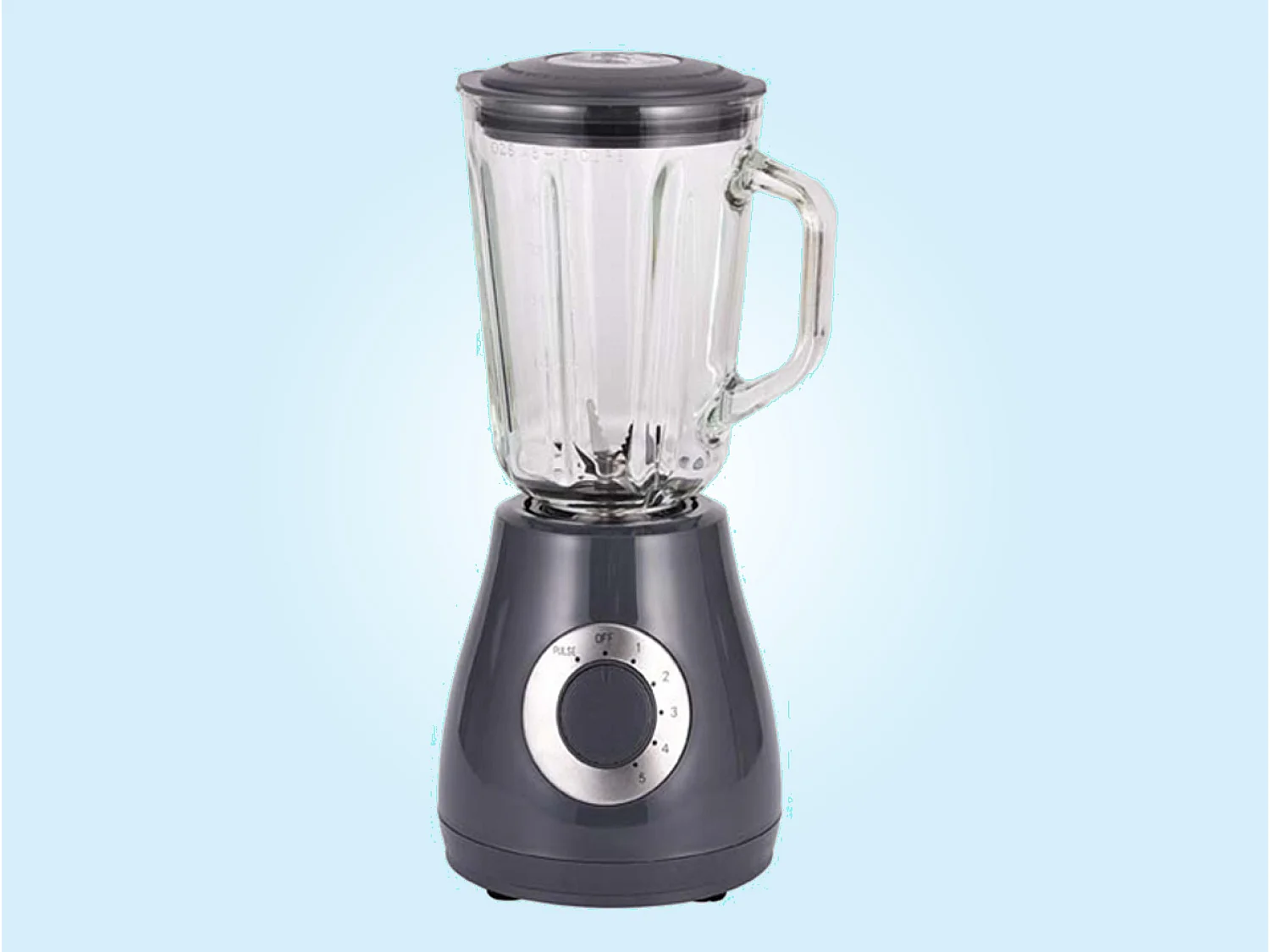 Liquidificador de jarro de vidro com 5 ajustes de velocidade