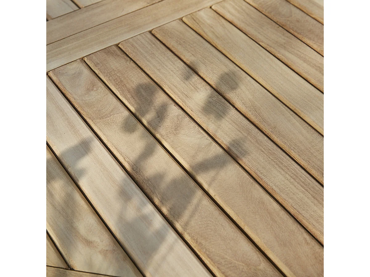 Salon de jardin en teck massif extensible 4/6 places