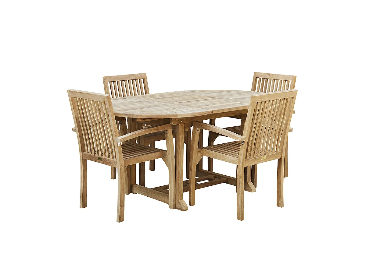 Sedia da giardino pieghevole in teak massello