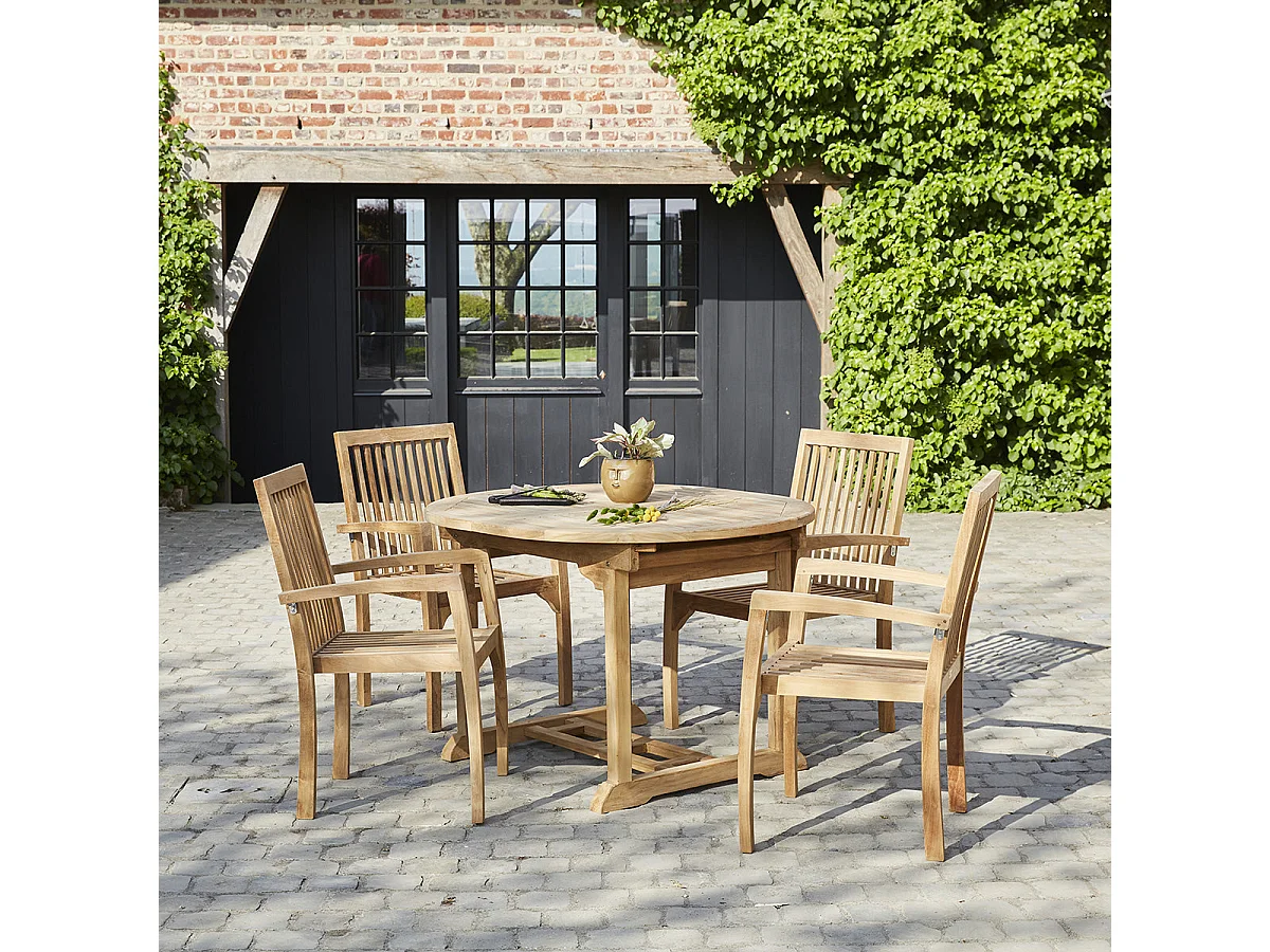 Sedia da giardino pieghevole in teak massello