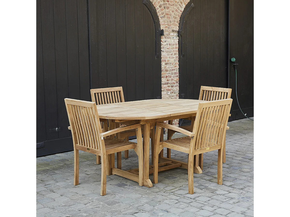 Sedia da giardino pieghevole in teak massello