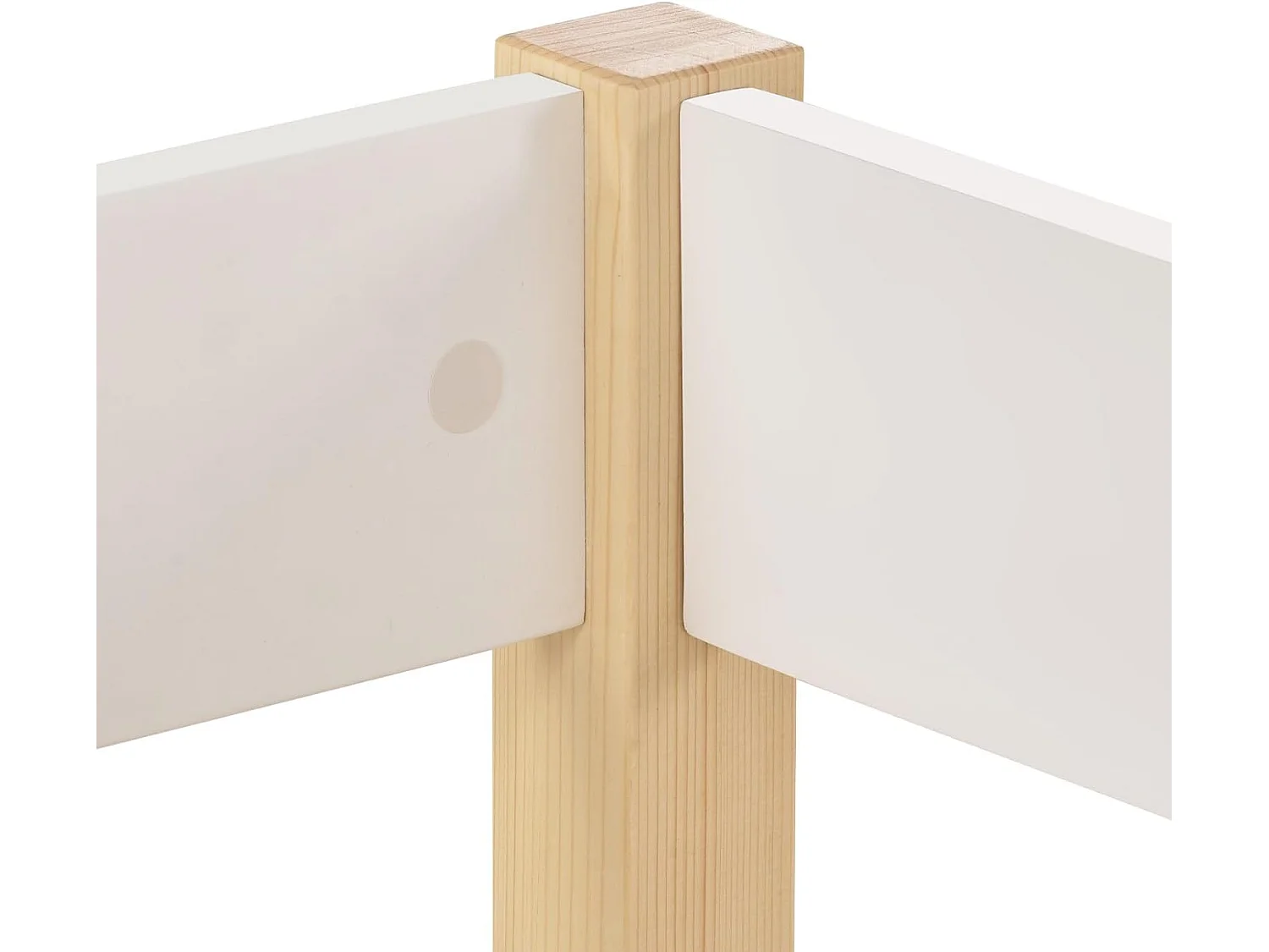 KOMHTOM Lit 90x190 cm,Cadre de lit pour Enfant en Bois Polyvalent avec barrière de sécurité, pour garçons et Filles,Cadre de lit en Bois Massif, Blanc