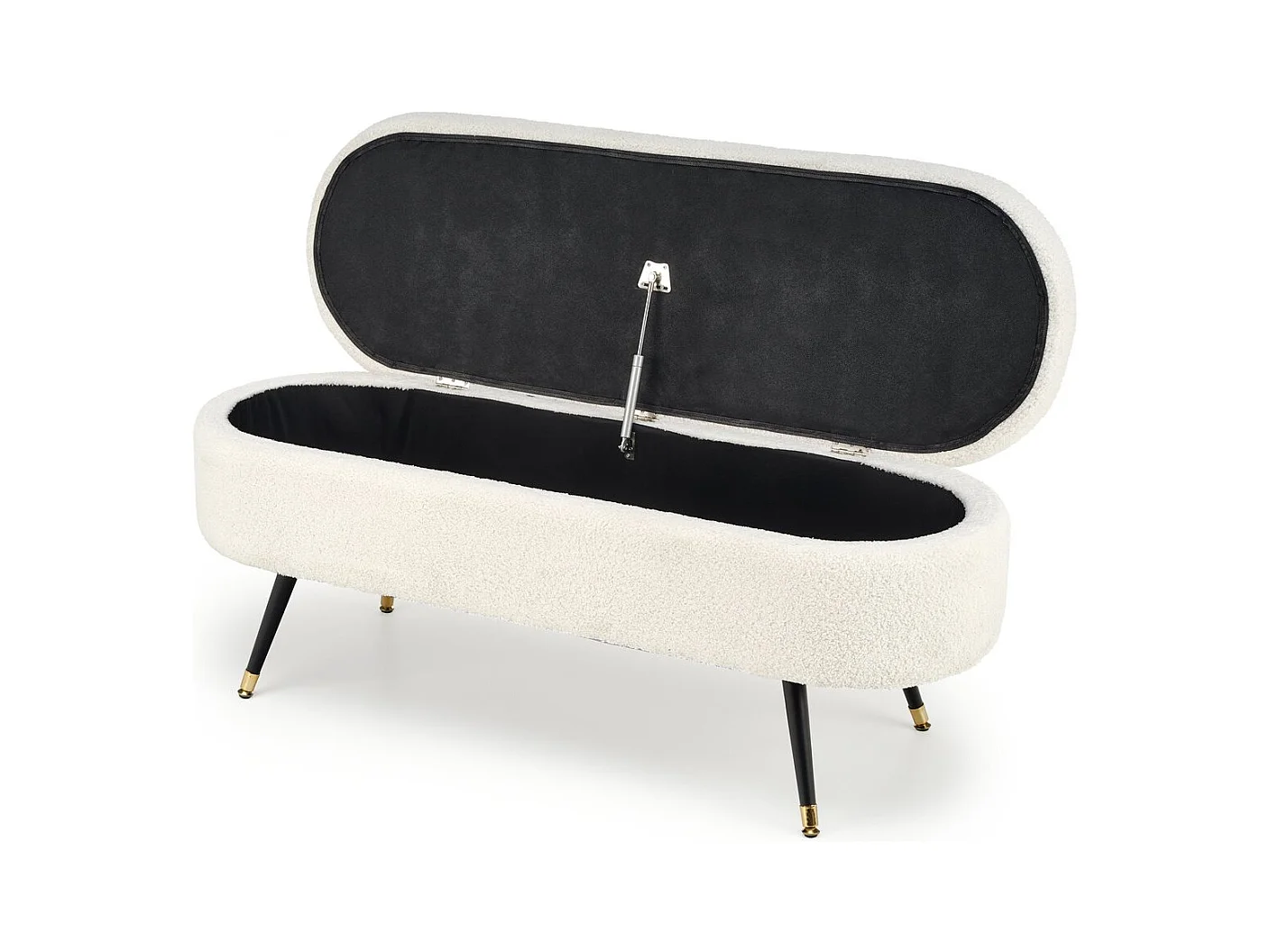 Ławka AVEIRO kremowa z pojemnikiem