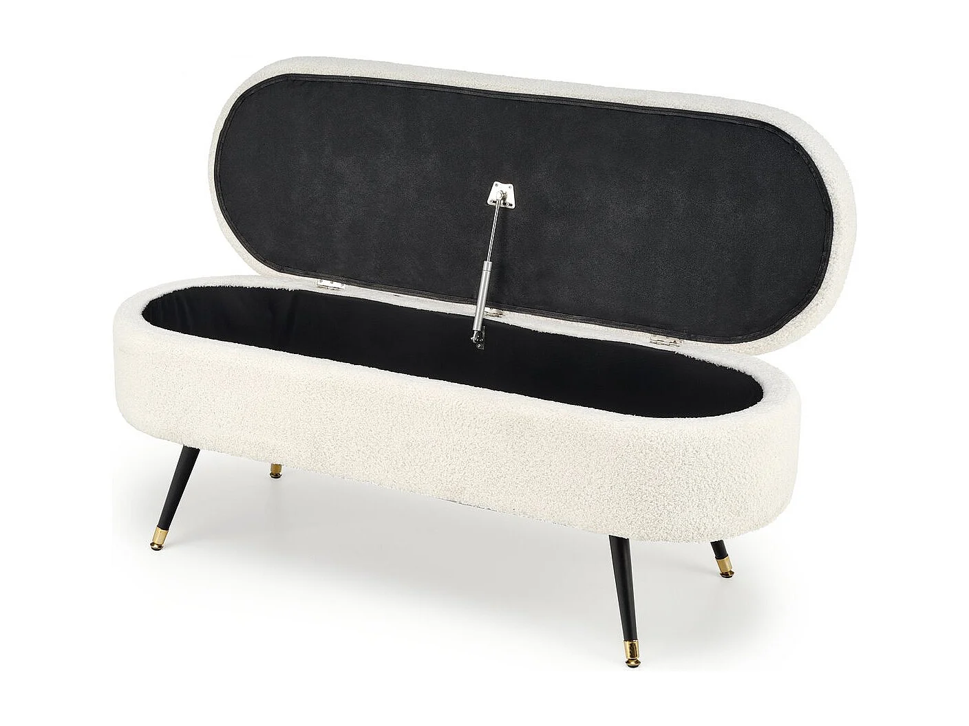 Ławka AVEIRO kremowa z pojemnikiem