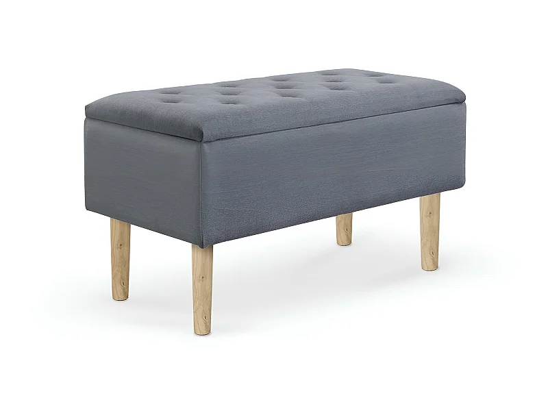 Cassapanca Cleo/Tessuto/Grigio