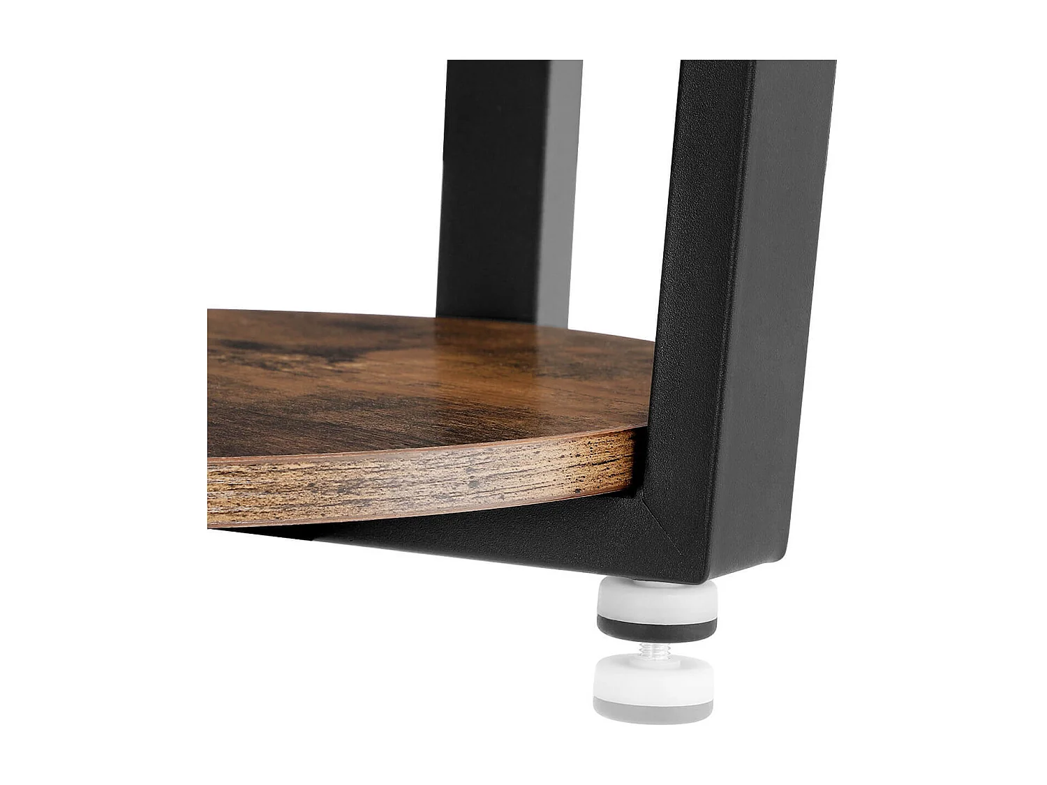 VASAGLE Side Table, Round End Table with Steel Frame, for Living Room, Bedroom, Simple Assembly, Industrial, Rustic Brown and Black LET57X