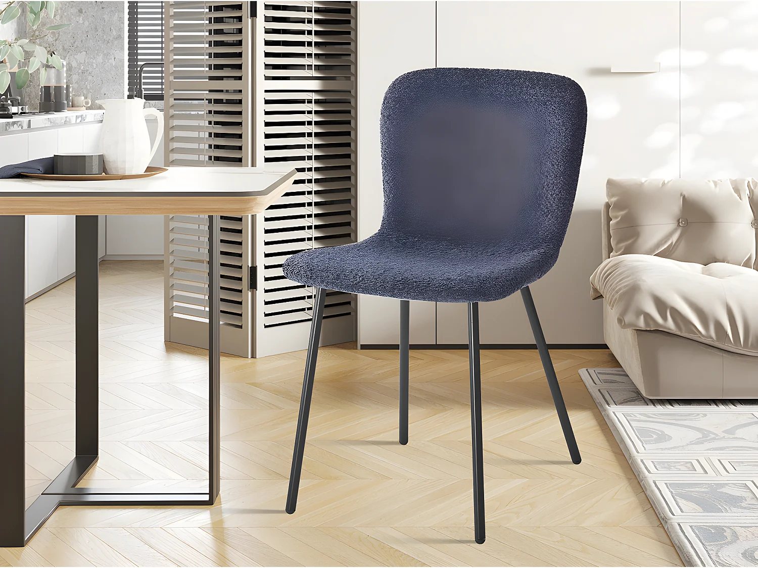 Interiax Chaise de salle à manger Ida Micro Fiber PU Dark Brown