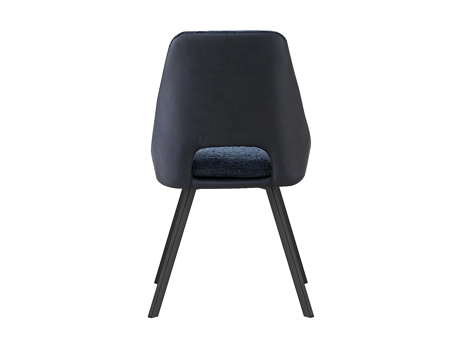 Interiax Chaise de salle à manger Anna PU Noir