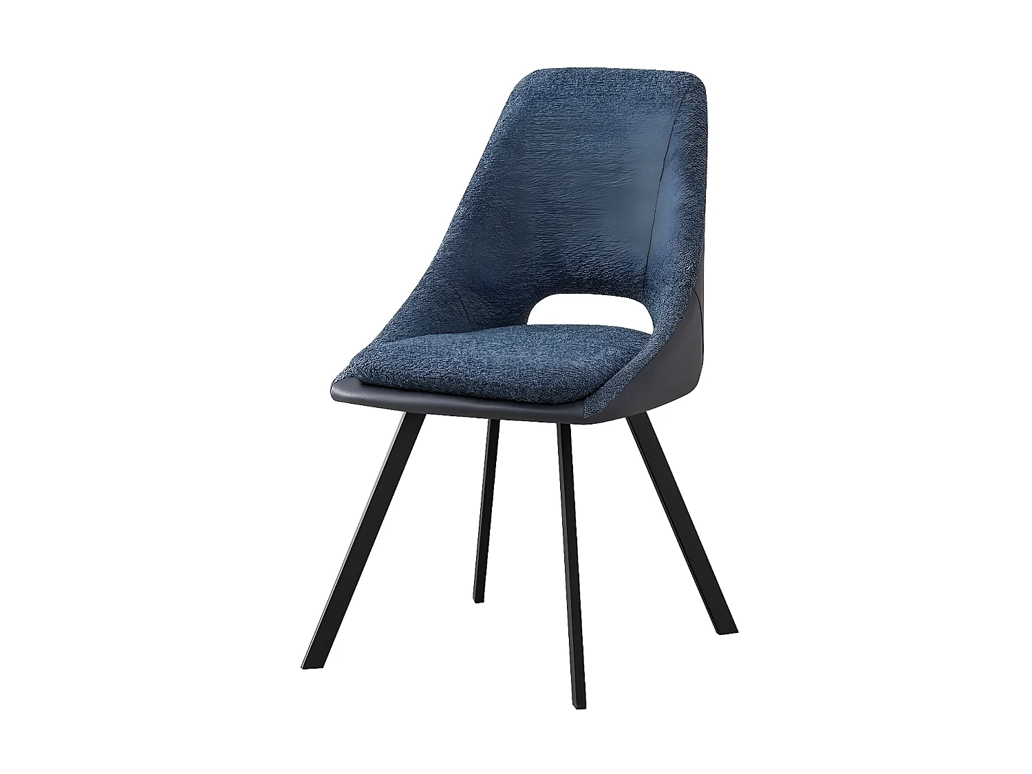 Interiax Chaise de salle à manger Anna PU Noir