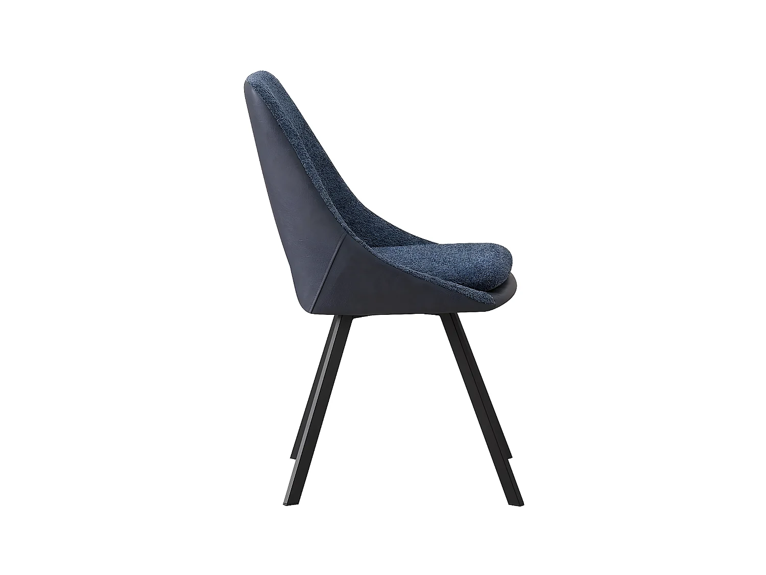 Interiax Chaise de salle à manger Anna PU Noir