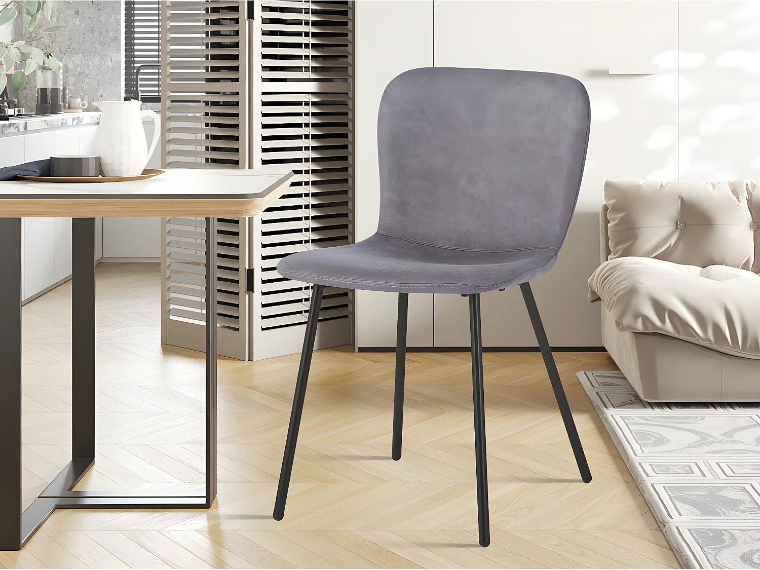 Interiax Eetkamerstoel Jade PU Taupe