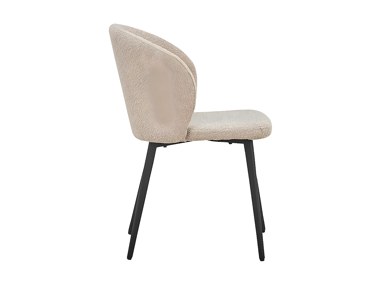 Interiax Eetkamerstoel Livia Bouclé Zand