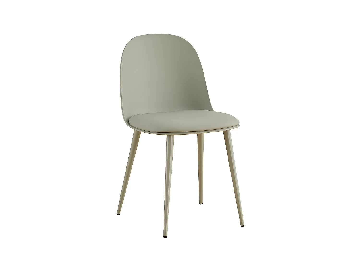 Interiax Chaise de salle à manger Fé Siège PP Coussin PU Vert