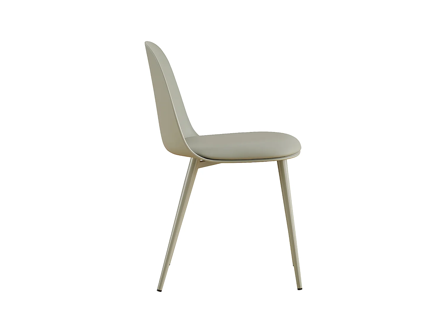 Interiax Chaise de salle à manger Fé Siège PP Coussin PU Vert