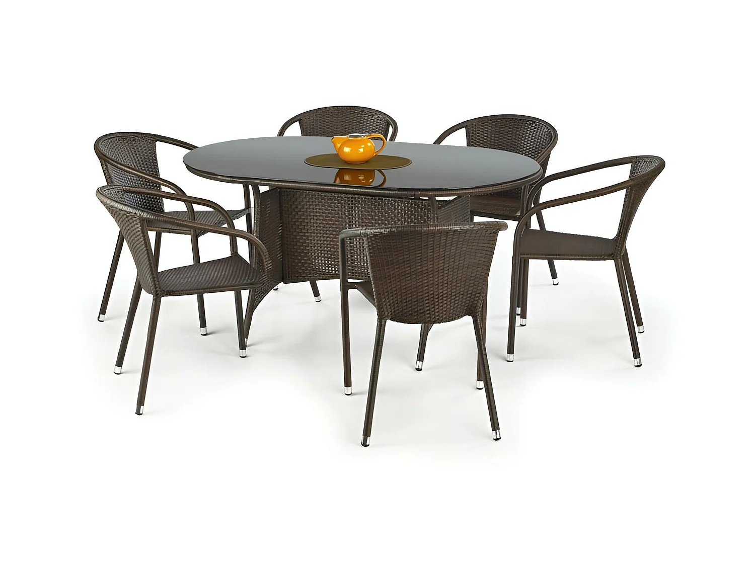 Table de jardin Master/Rotin/Marron