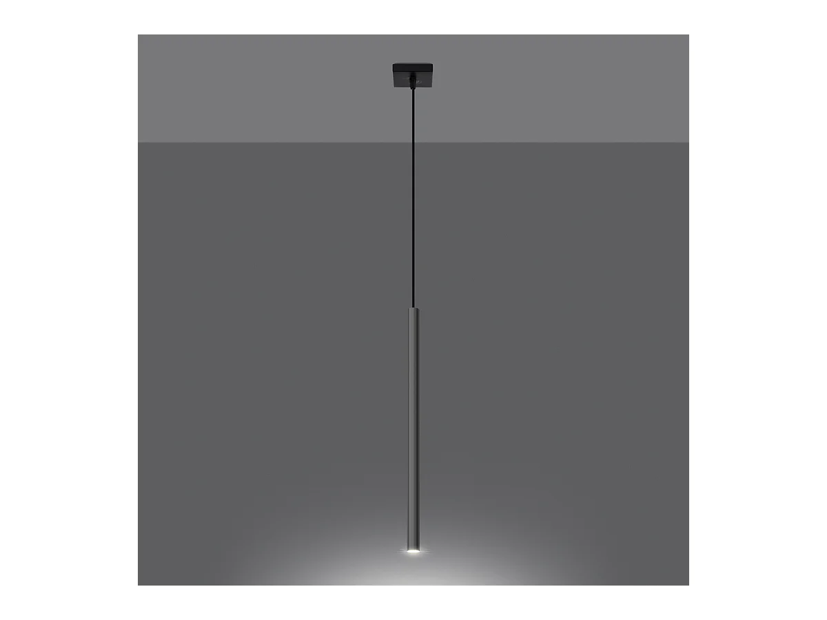 Lampes Suspendues Pastelo Moderne En Acier - 1 Sources Lumineuses - L.8 X H.100 Cm - Chrome