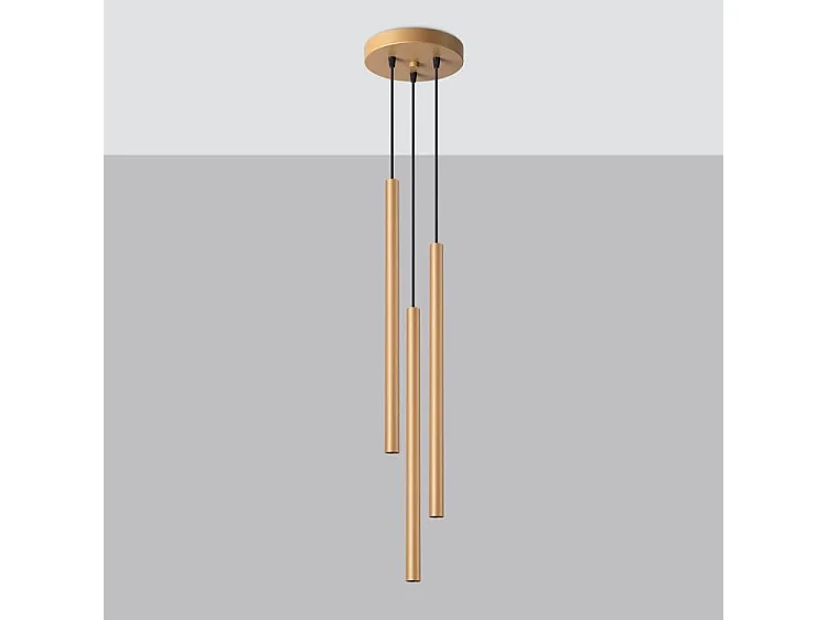 Lampa wisząca PASTELO 3P złota