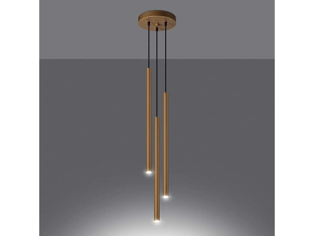 Lampa wisząca PASTELO 3P złota