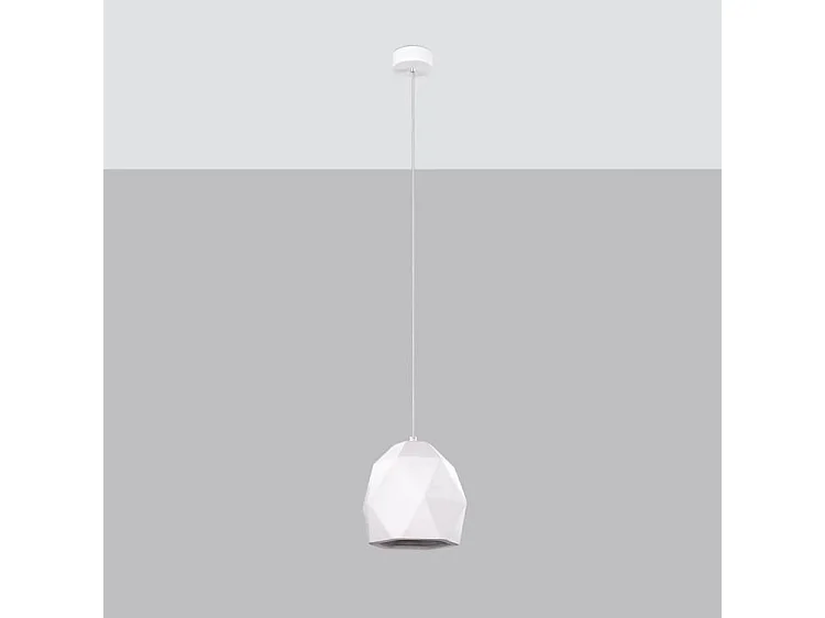 Lampes Suspendues Mint Moderne En Céramique - 1 Sources Lumineuses - L.20 X H.125 Cm - Blanc