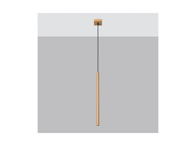 Lampes Suspendues Pastelo Moderne En Acier - 1 Sources Lumineuses - L.3,5 X H.115 Cm - Doré