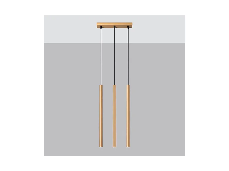 Hanglampen Pastelo Modern Van  - 3 Lichtbronnen - L.30 X H.115 Cm - Gouden