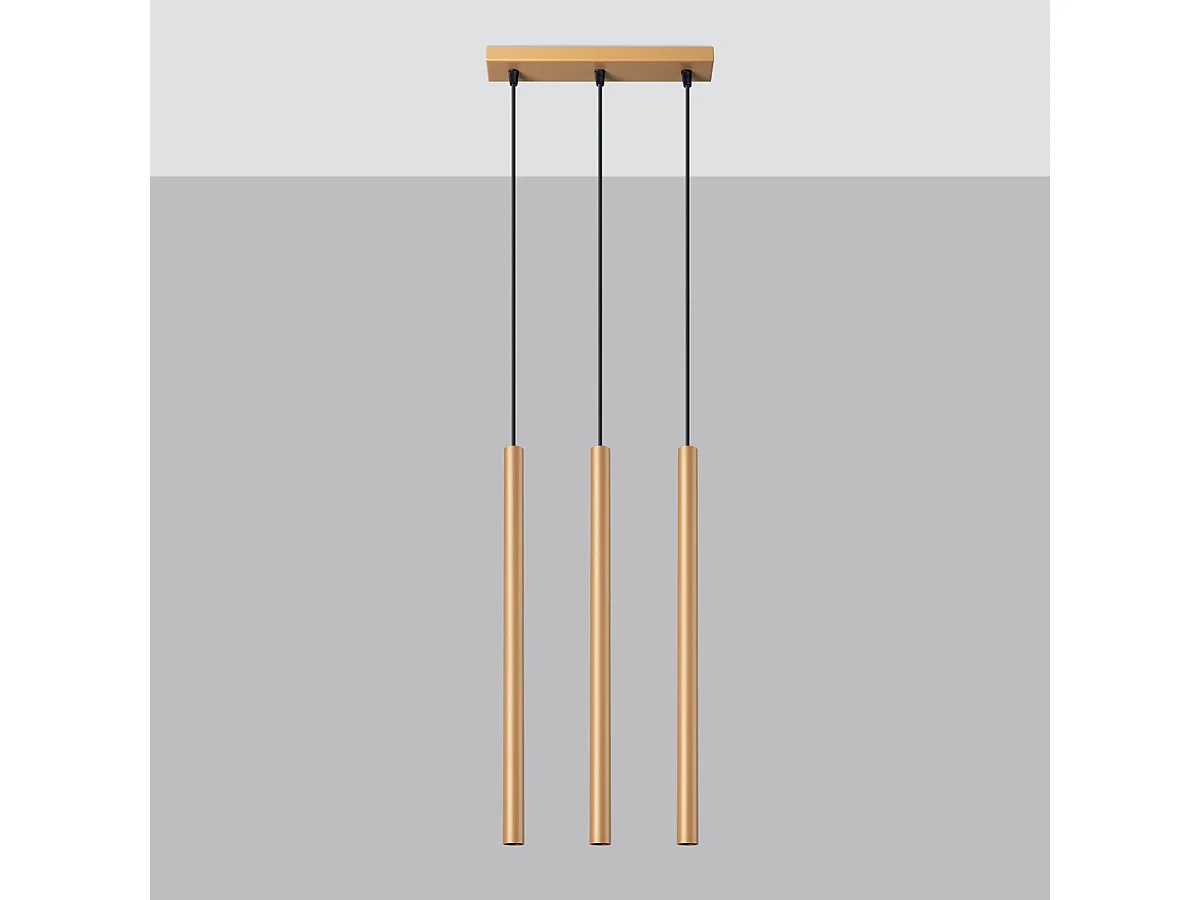 Lampa wisząca PASTELO 3L złota