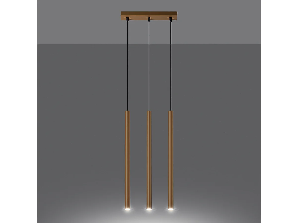 Lampa wisząca PASTELO 3L złota