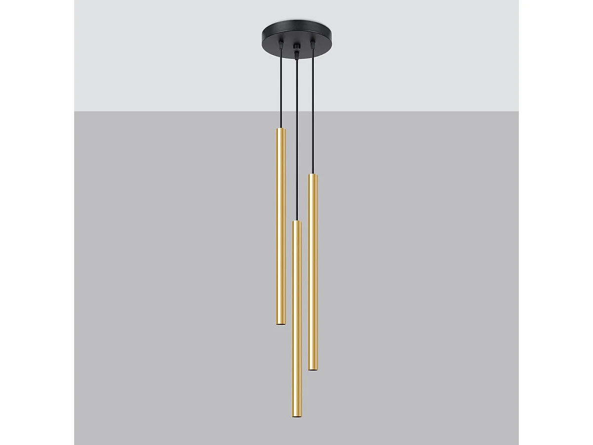 Lampa wisząca PASTELO 3P złoty połysk