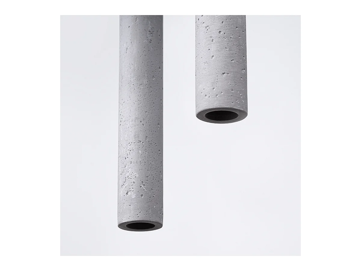 Hanglampen Pastelo Modern Van  - 3 Lichtbronnen - L.19,5 X H.115 Cm - Grijs