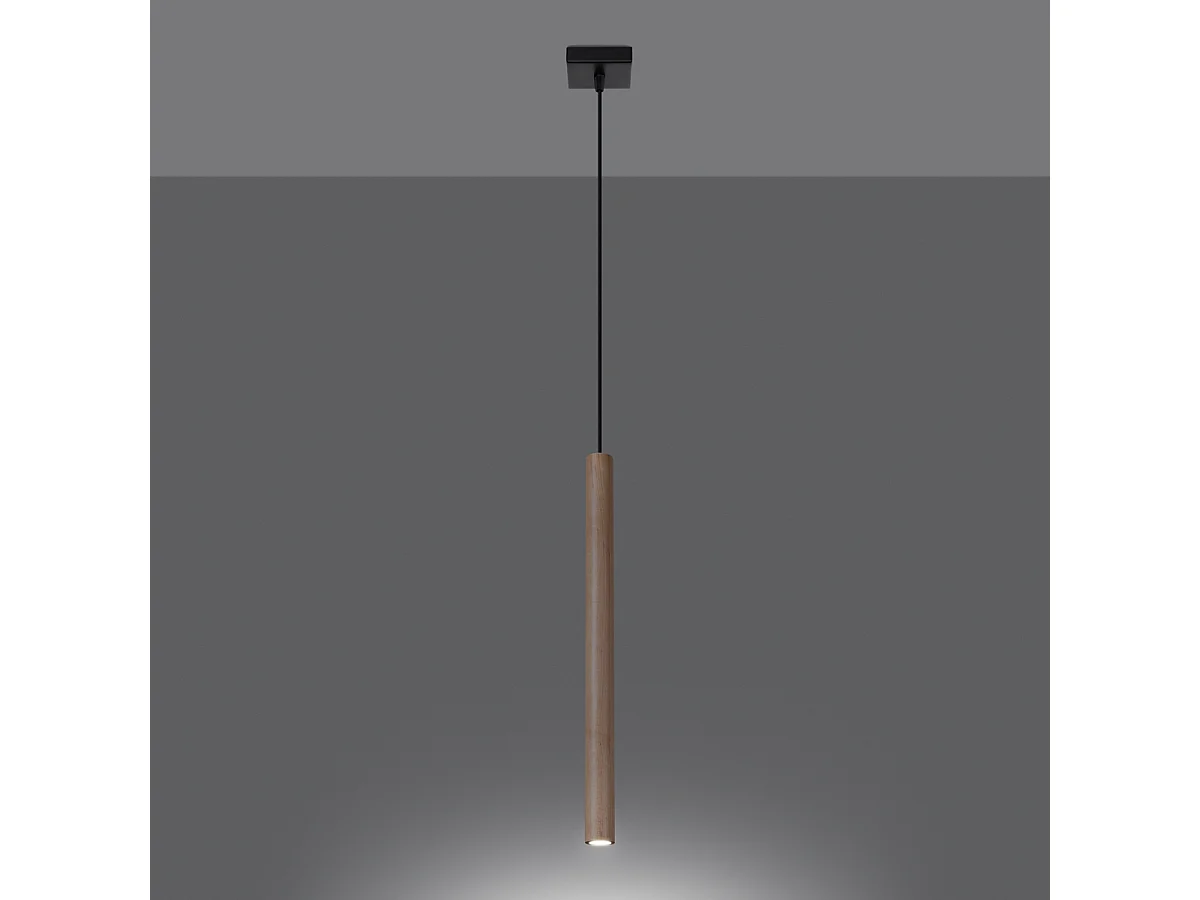 Pendelleuchten Pastelo Modern Aus  Stahl/Holz - 1 Lichtquellen - L.8 X H. Cm - Holz