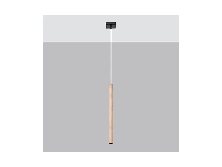 Lampes Suspendues Pastelo Moderne En Acier/Bois - 1 Sources Lumineuses - L.8 X H.120 Cm - Bois