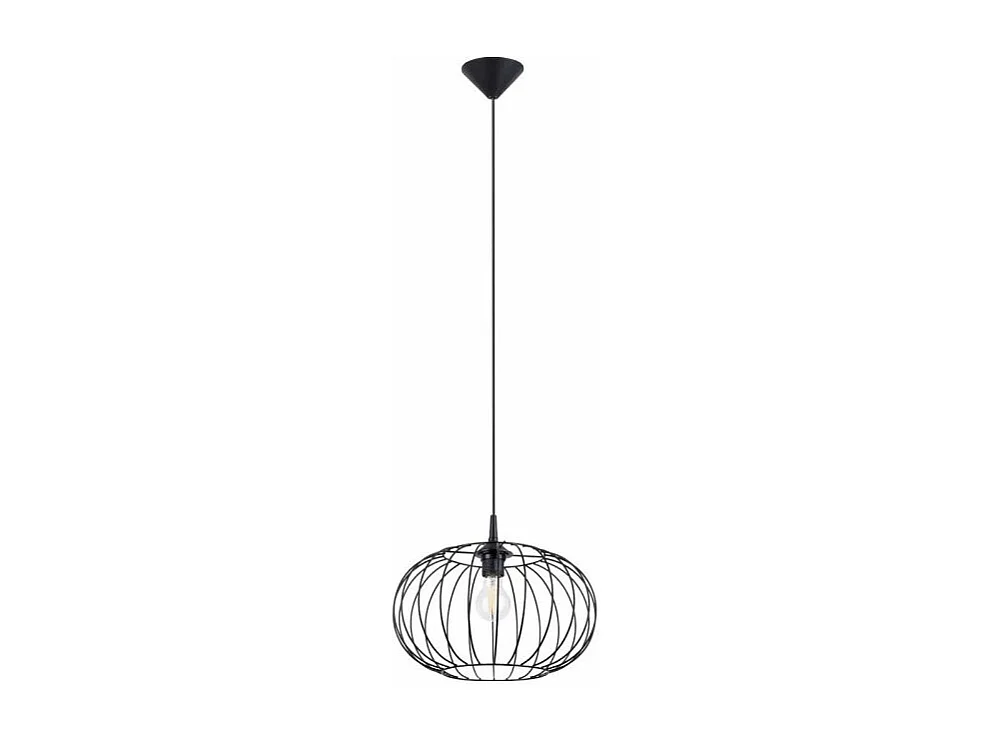 Hanglampen Tsuno Industrieel Van  - 1 Lichtbronnen - L.35 X H.86 Cm - Zwart