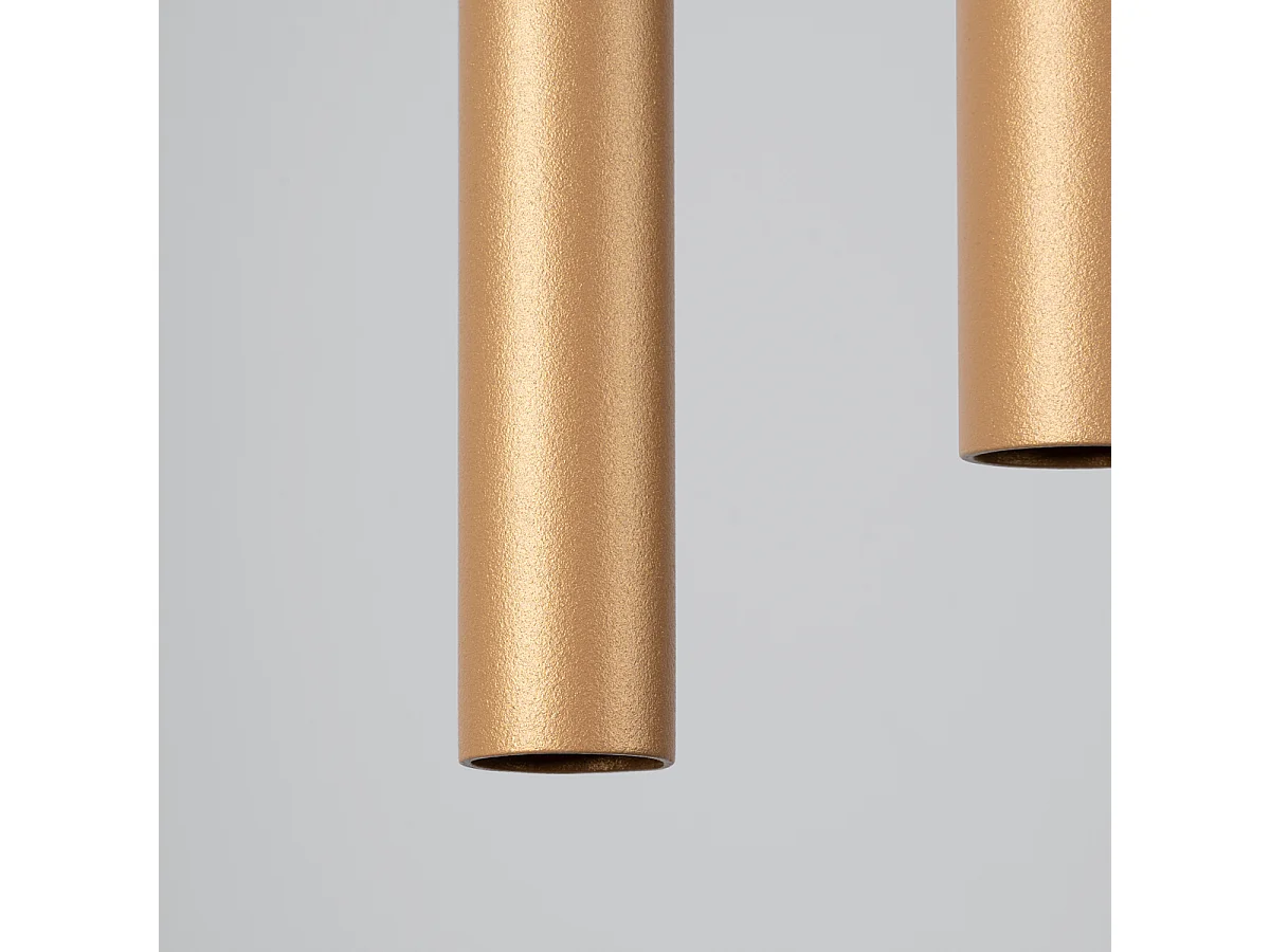 Lampes Suspendues Pastelo Moderne En Acier - 2 Sources Lumineuses - L.15 X H.118 Cm - Doré