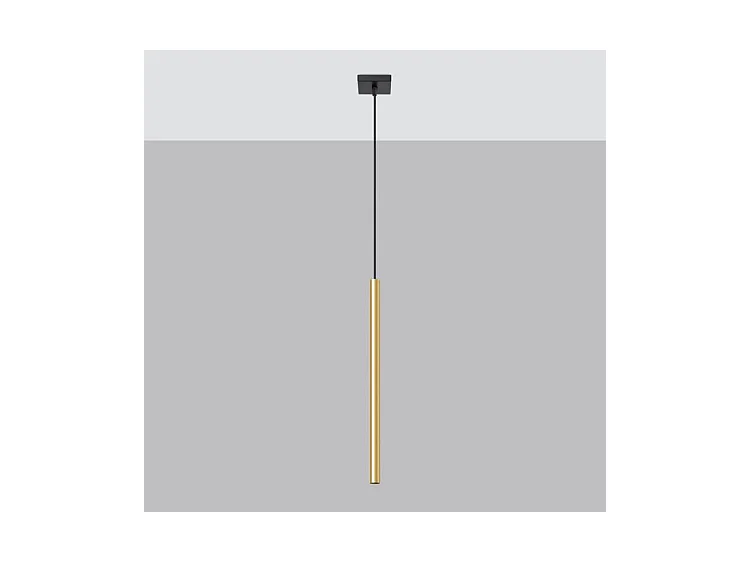 Lampes Suspendues Pastelo Moderne En Acier - 1 Sources Lumineuses - L.8 X H.100 Cm - Éclat Doré