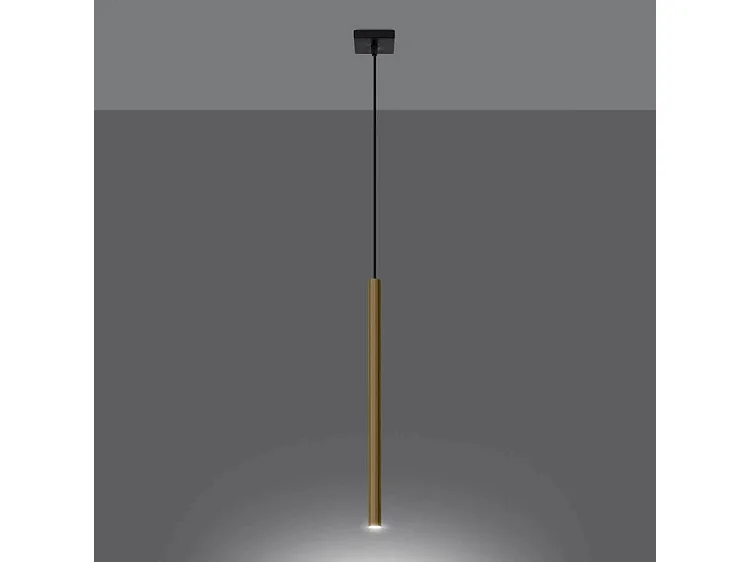 Lampes Suspendues Pastelo Moderne En Acier - 1 Sources Lumineuses - L.8 X H.100 Cm - Éclat Doré