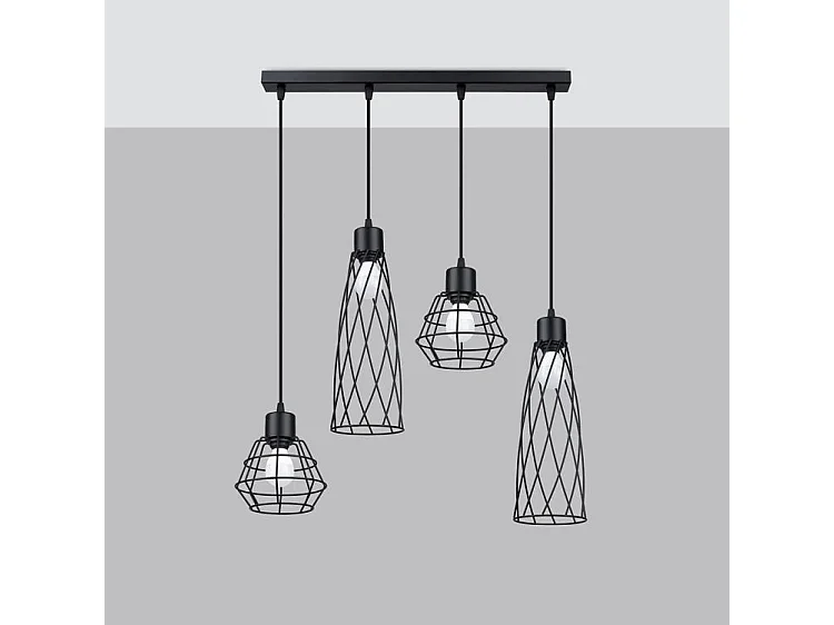 Lampa wisząca SUBA 4L czarna