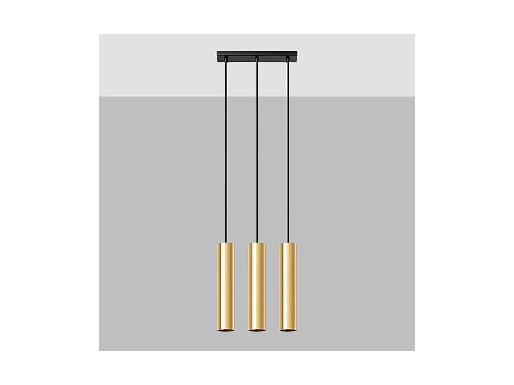 Hanglampen Lagos Modern Van  - 3 Lichtbronnen - L.45 X H.90 Cm - Gouden Glans