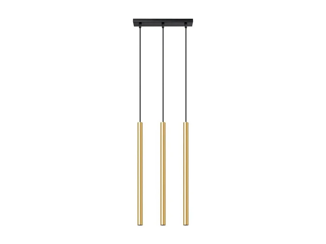 Pendelleuchten Pastelo Modern Aus  Stahl - 3 Lichtquellen - L.30 X H. Cm - Goldener Glanz