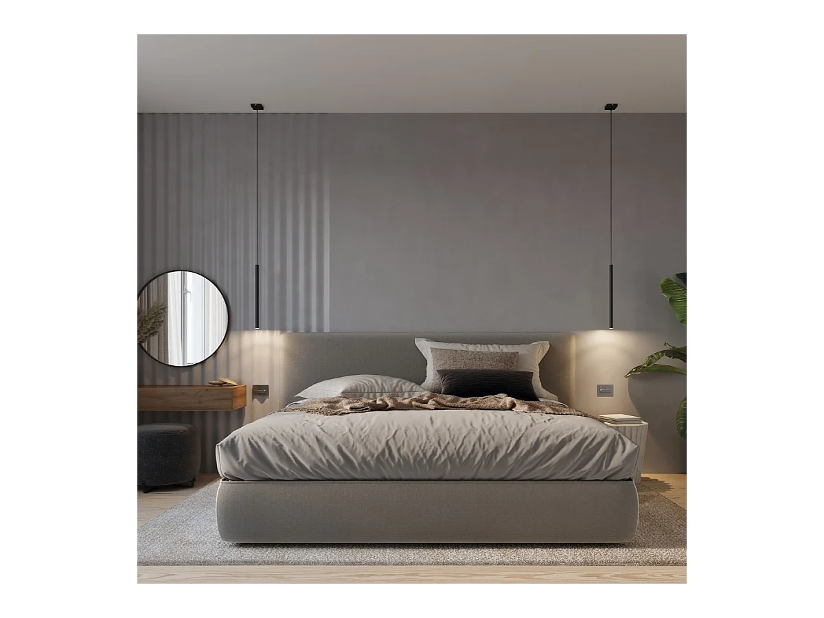 Pendelleuchten Pastelo Modern Aus  Stahl - 5 Lichtquellen - L.25 X H. Cm - Schwarz