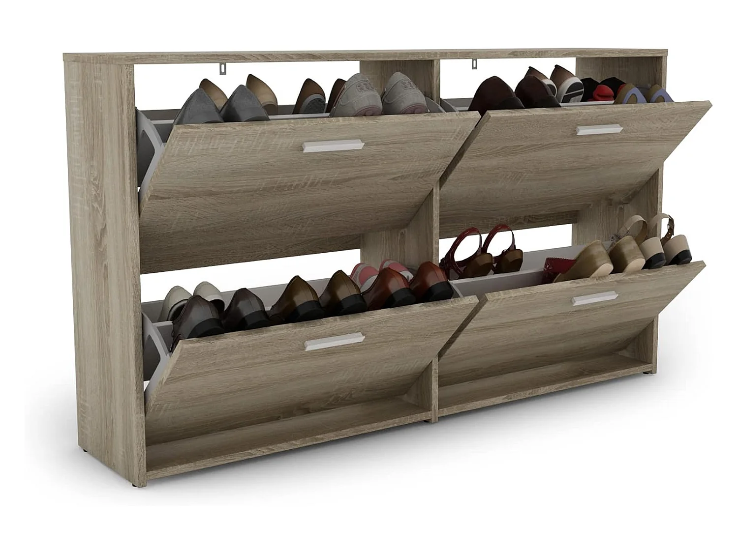 Meuble à chaussures entrée, meuble à chaussures en bois 134 x 29 x 77,5 cm