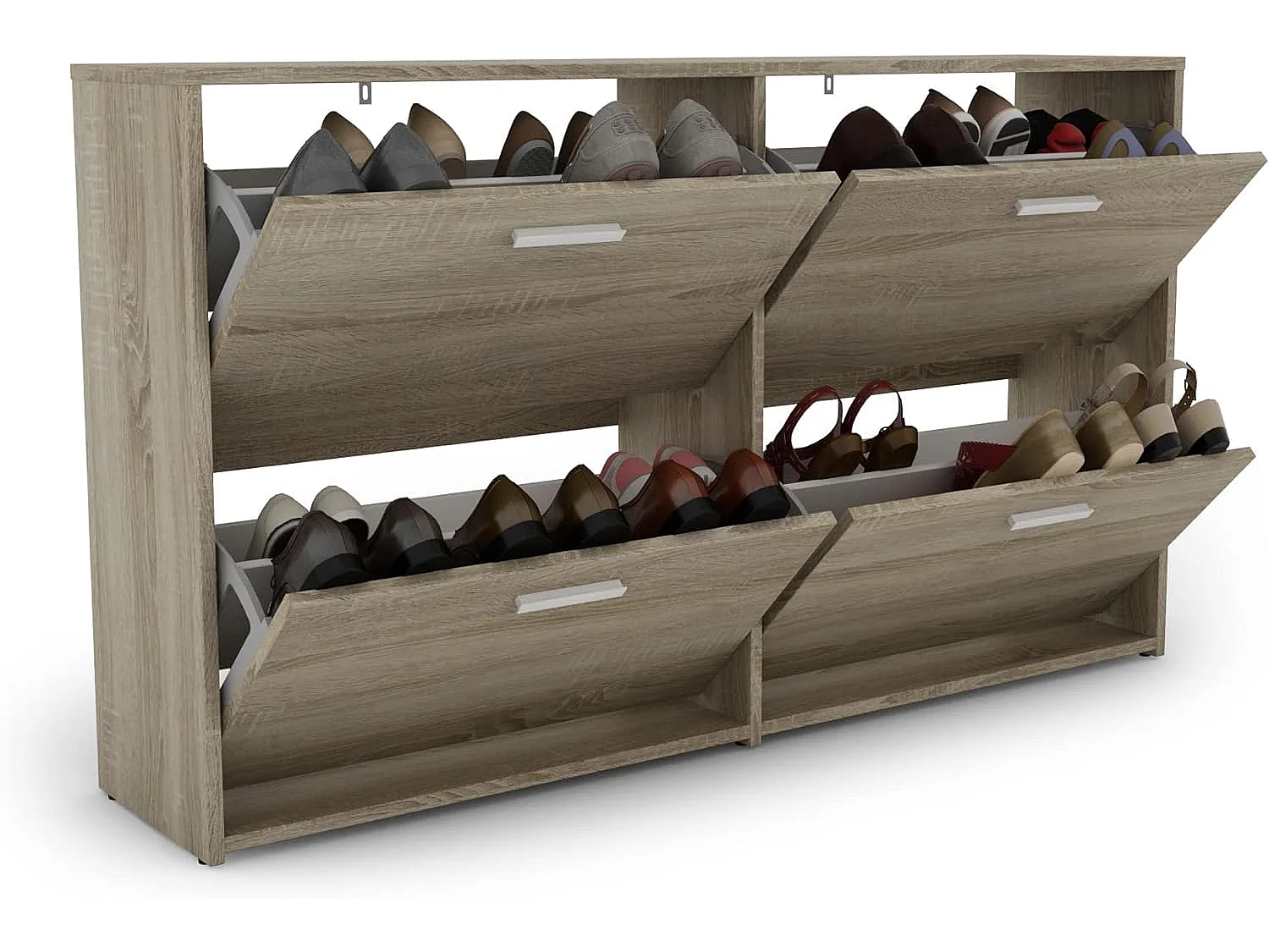 Meuble à chaussures entrée, meuble à chaussures en bois 134 x 29 x 77,5 cm