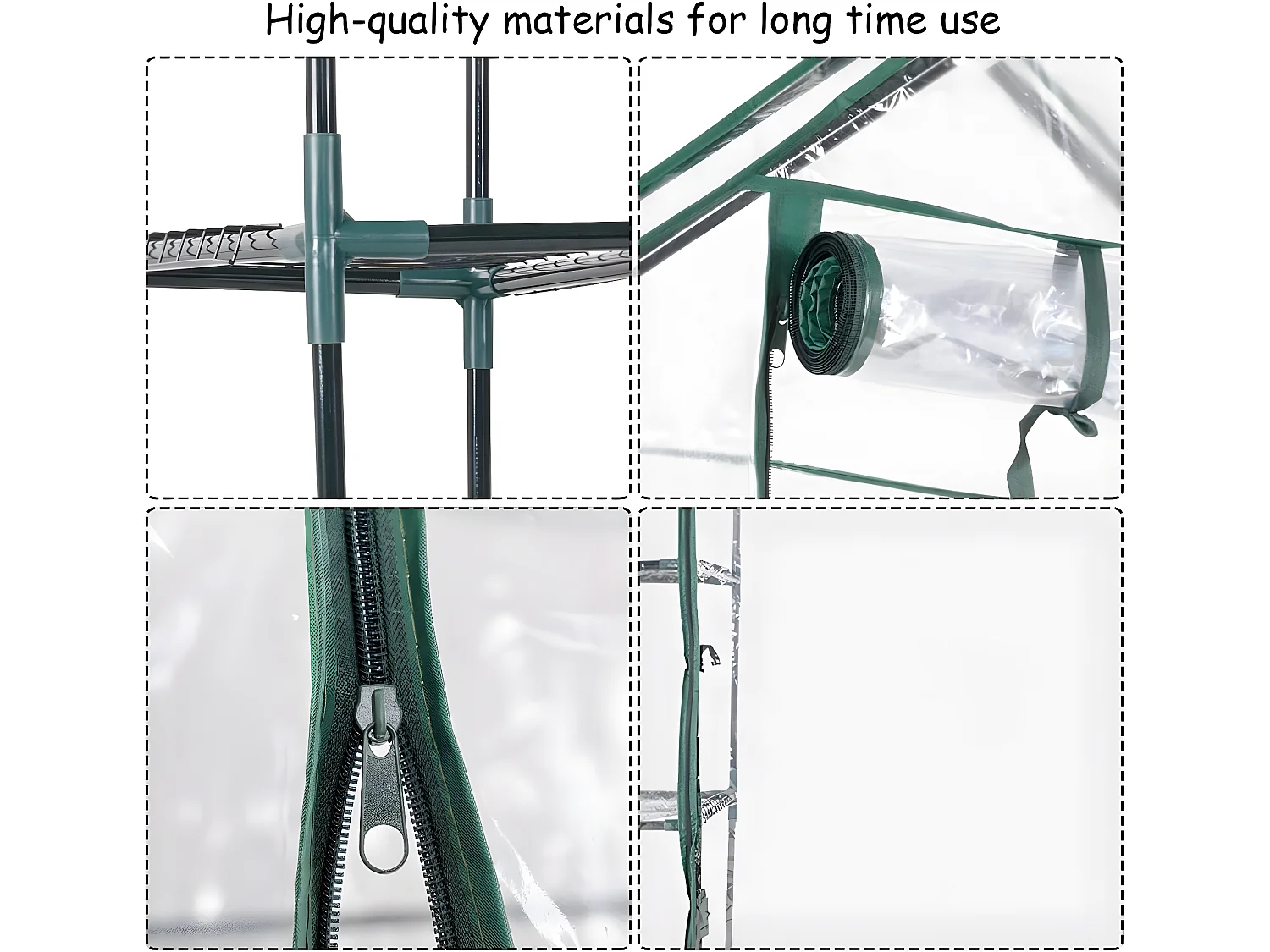 Serre de Jardin avec 4 Étagères,143 x 73 x 195 cm