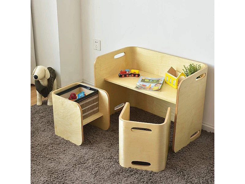 Table et chaise pour enfants, inclus 1 table et 2 chaises, table d'apprentissage pour enfants