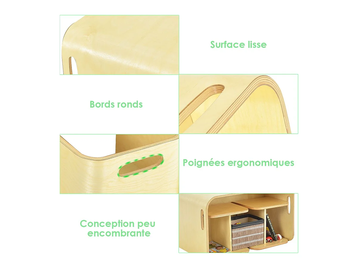 Kindertafel en stoel, inclusief 1 tafel en 2 stoelen, kinderleertafel