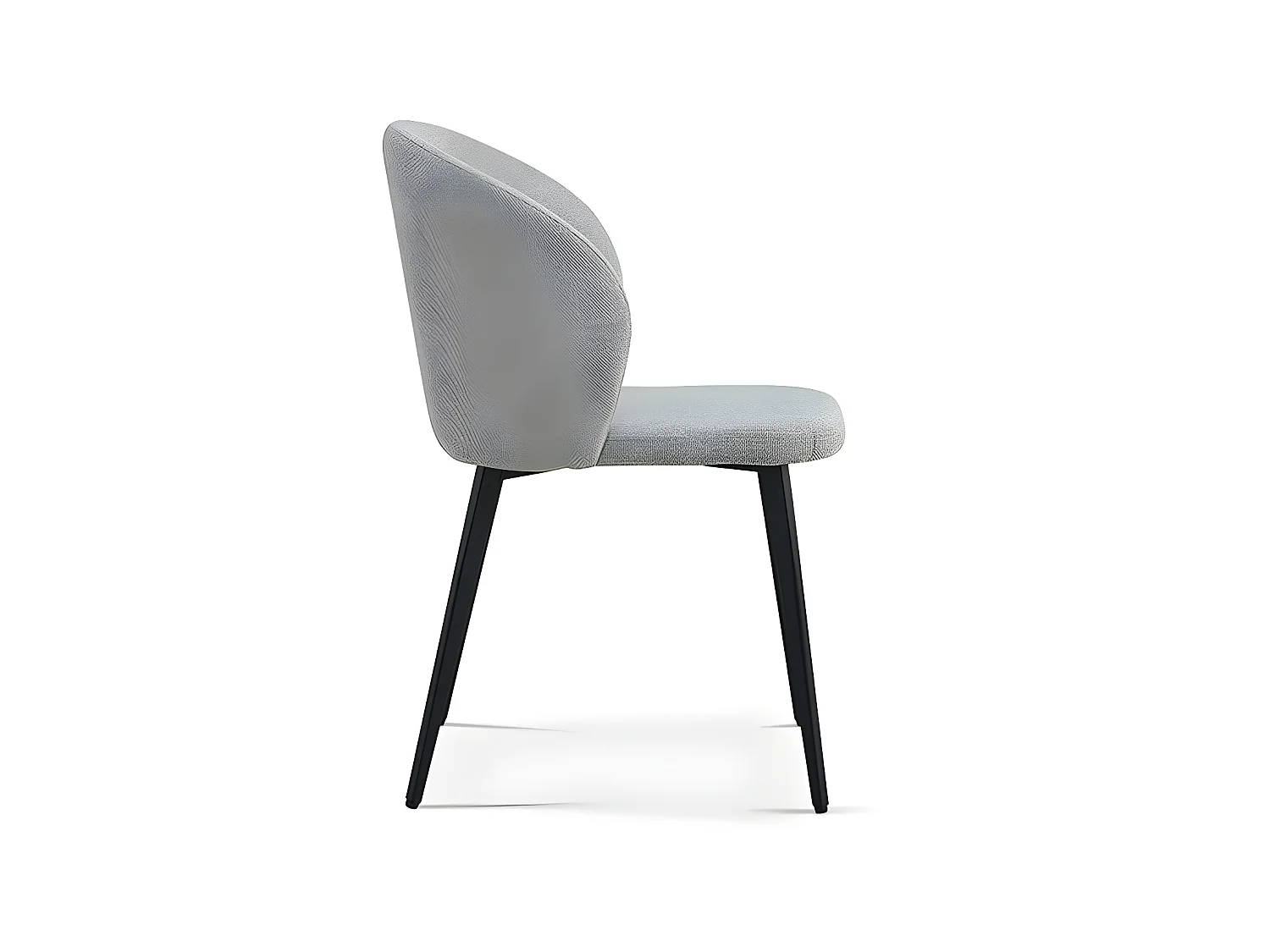 Interiax Chaise de salle à manger Livia tissu gris clair